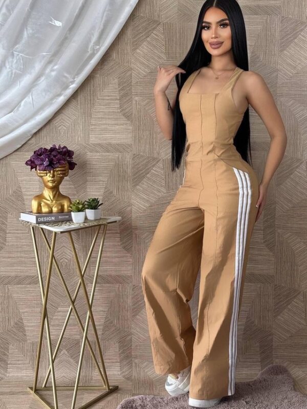 Enterizo sin mangas con rayas en el pantalon talla unica para mujer