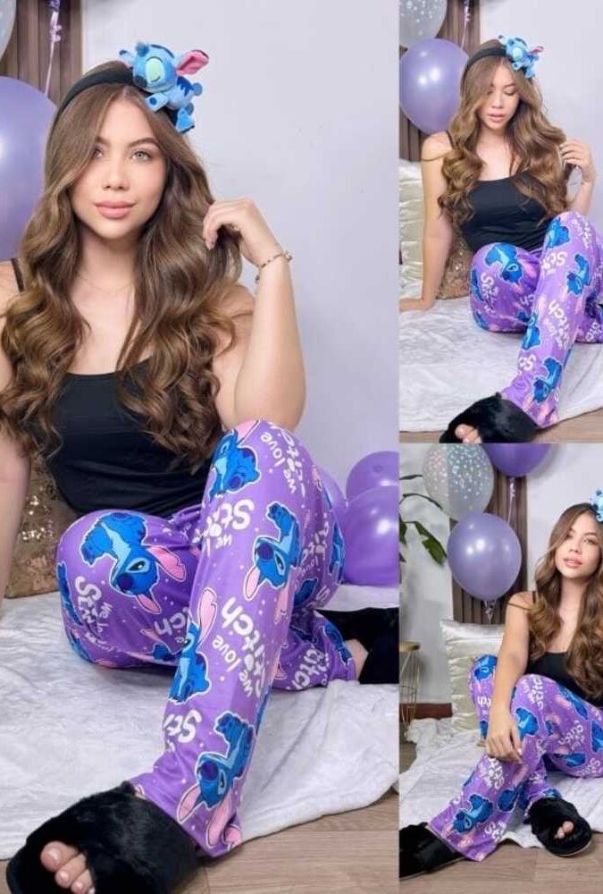 Pantalon de pijama para mujer con estampado de Stitch