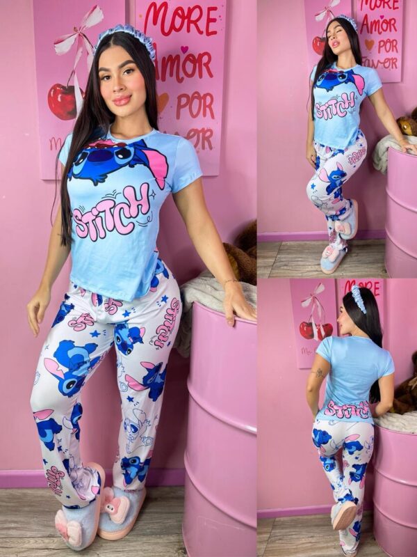Pijama para mujer camiseta y pantalon de Stitch