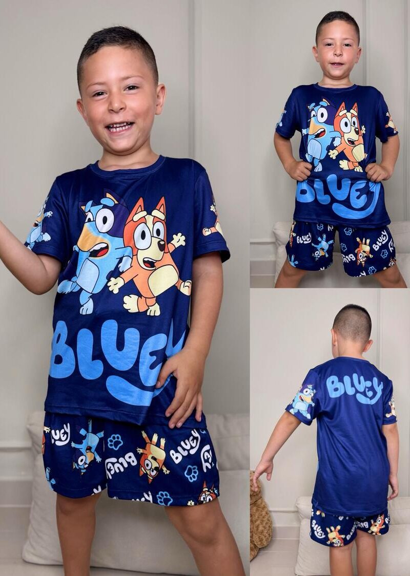 Pijama para niño camiseta y pantaloneta de Bluey