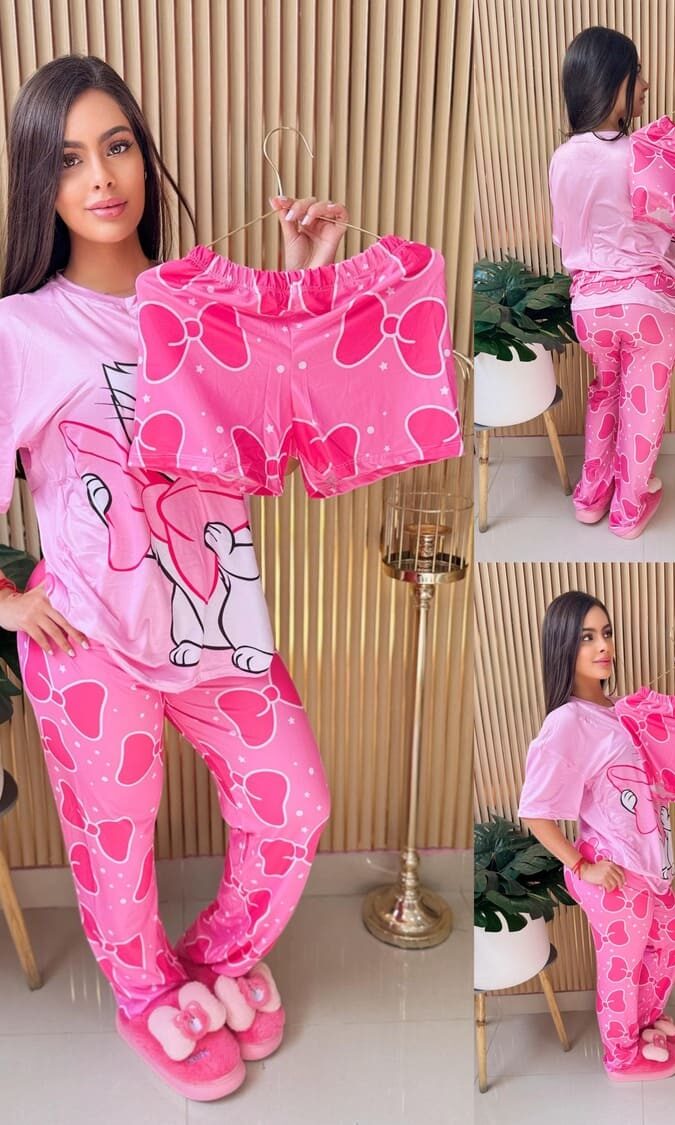 Pijama short camiseta y pantalón de aristogatos Marie para mujer