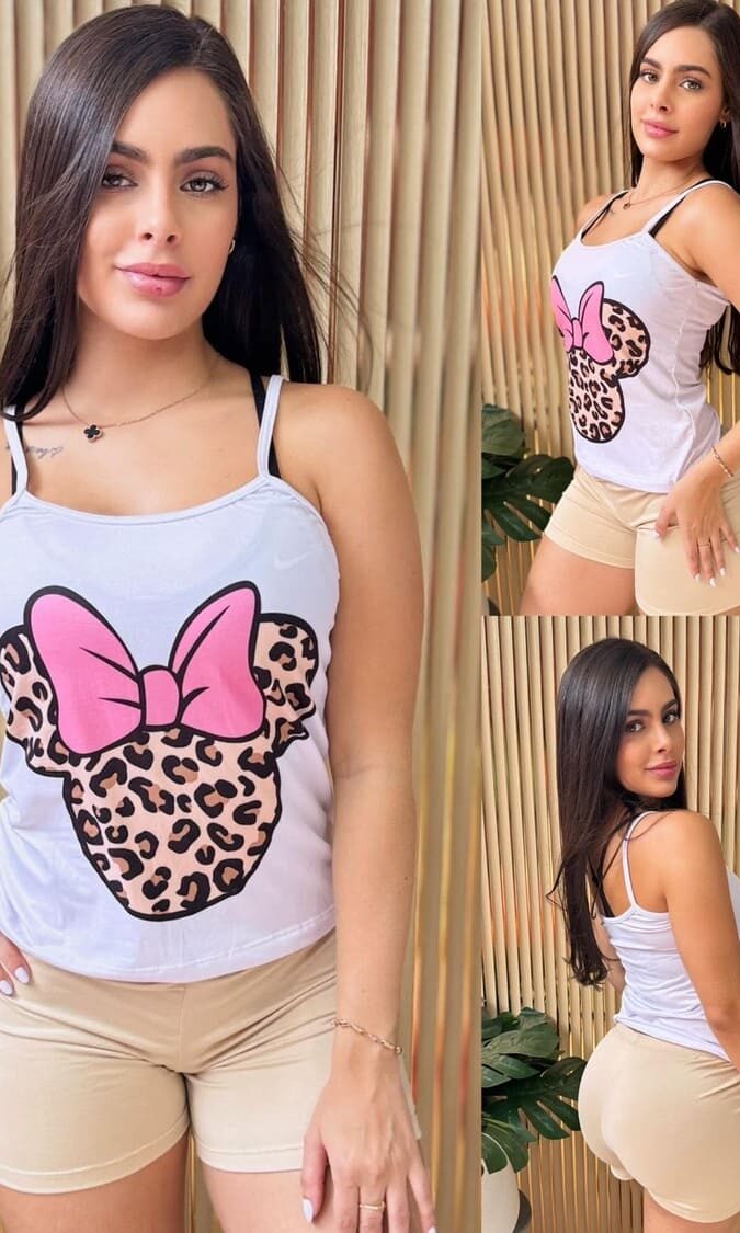 Pijama short y camisilla para mujer de raton animal style