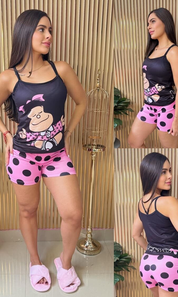 Pijama short y camisilla para mujer de Mafalda