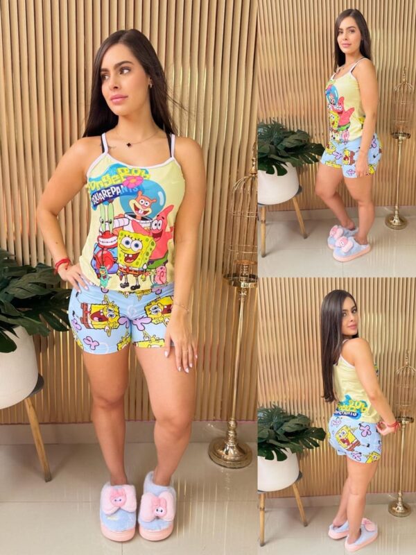 Pijama short y camisilla para mujer de Bob Esponja