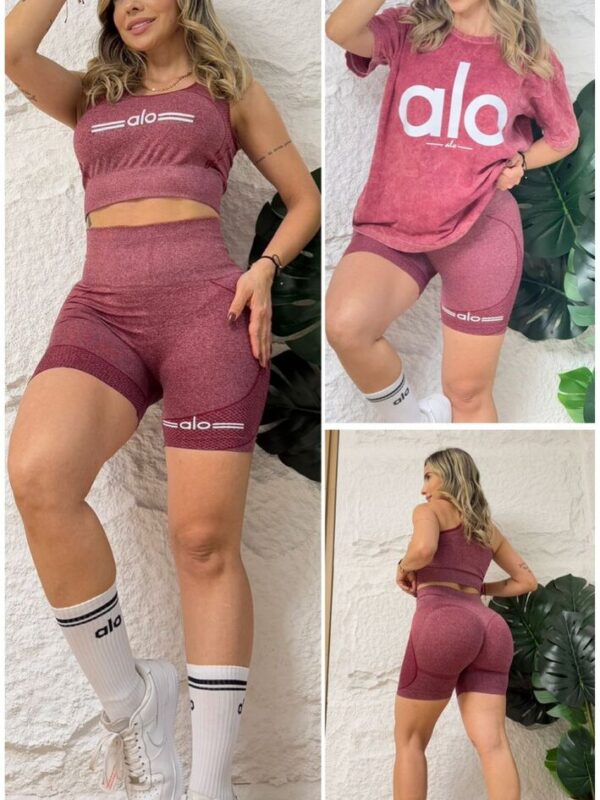Conjunto deportivo de 4 piezas para mujer alo