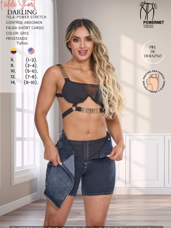 Falda short con faja para mujer