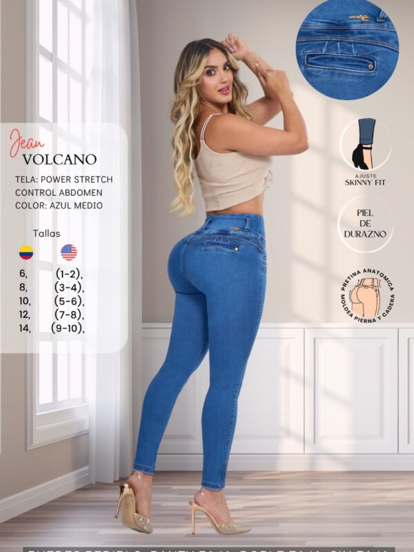 Jean push up con piedreria para mujer