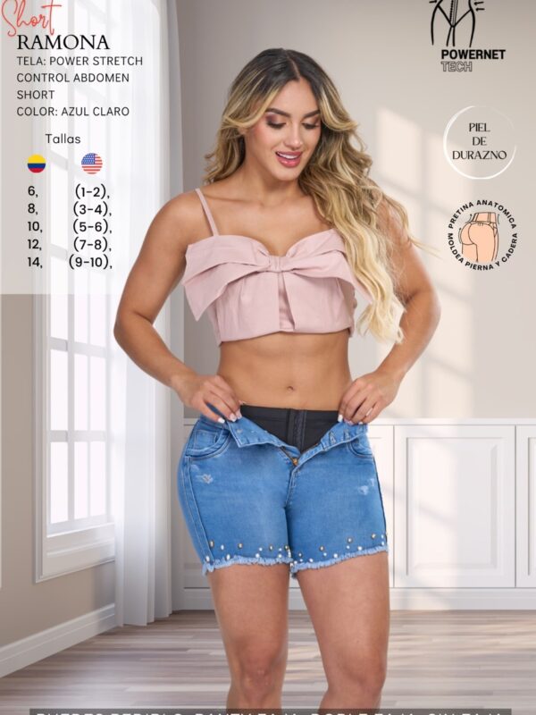 Short panty faja con piedreria para mujer