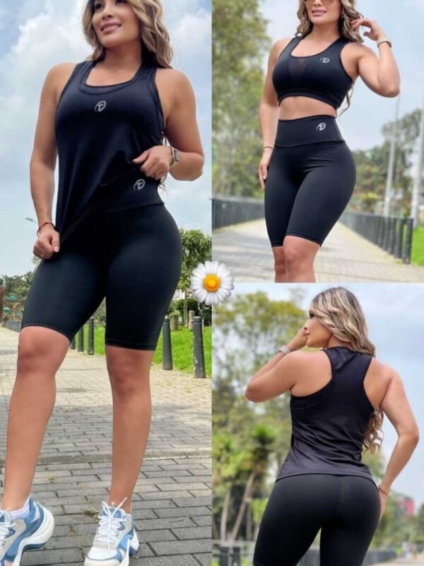 Conjunto deportivo para mujer tres piezas licrado