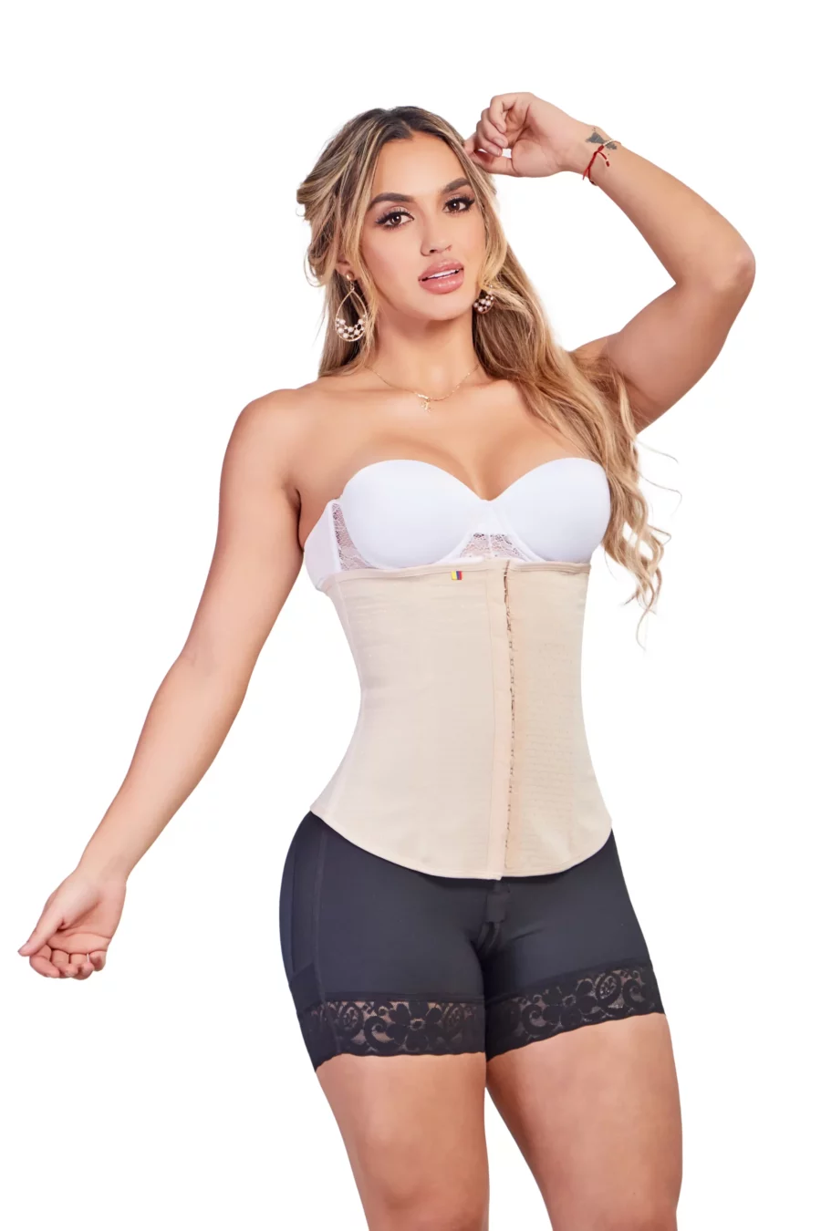 Fajas colombianas cinturilla latex, control de abdomen, doble ajuste ref 1056 - Image 4