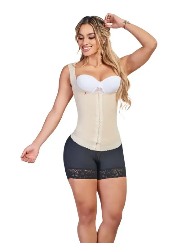 Fajas colombianas, chaleco powernet, moldeador, tira ancha, control de abdomen, ref 1035