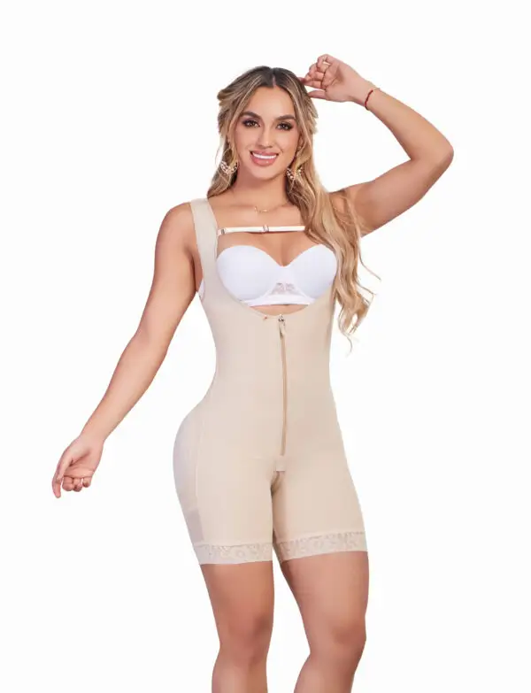 Fajas colombianas strapless, con control de abdomen, levanta gluteos, con cremallera, tira ancha, ref 1021