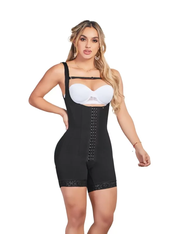 Fajas colombianas strapless, con control de abdomen, levanta gluteos, con broche, tira ancha, varilla larga, en powernet y licra ref 1048