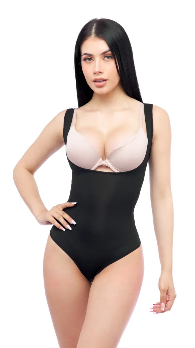 Fajas colombianas body, en tela licra, con tira ancha ref 1008