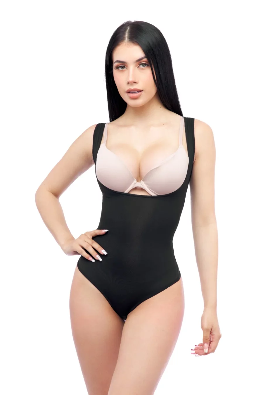 Fajas colombianas body, en tela licra, con tira ancha ref 1008