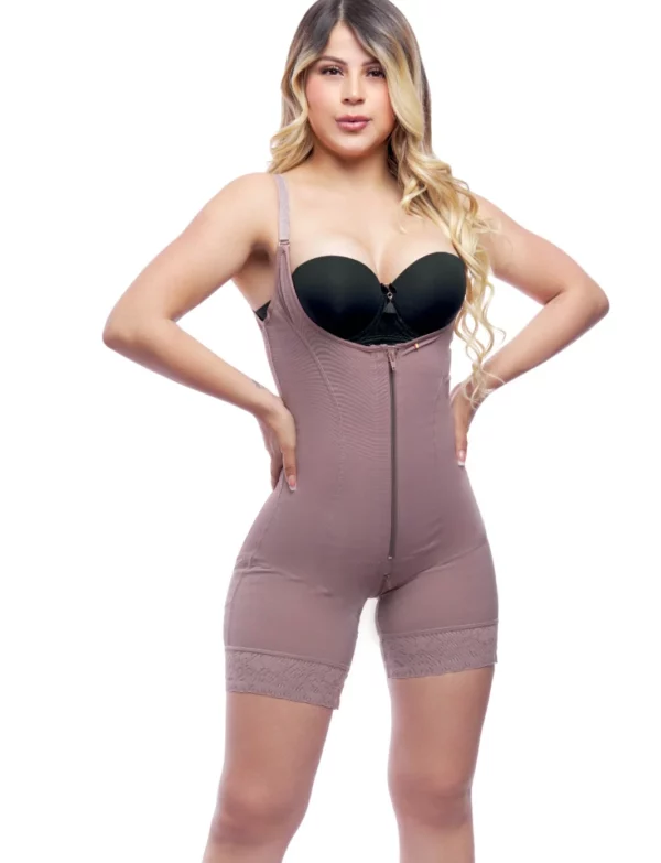 Fajas colombianas strapless, con control de abdomen, levanta gluteos, con cremallera y tiras, tela powernet y licra ref 1022