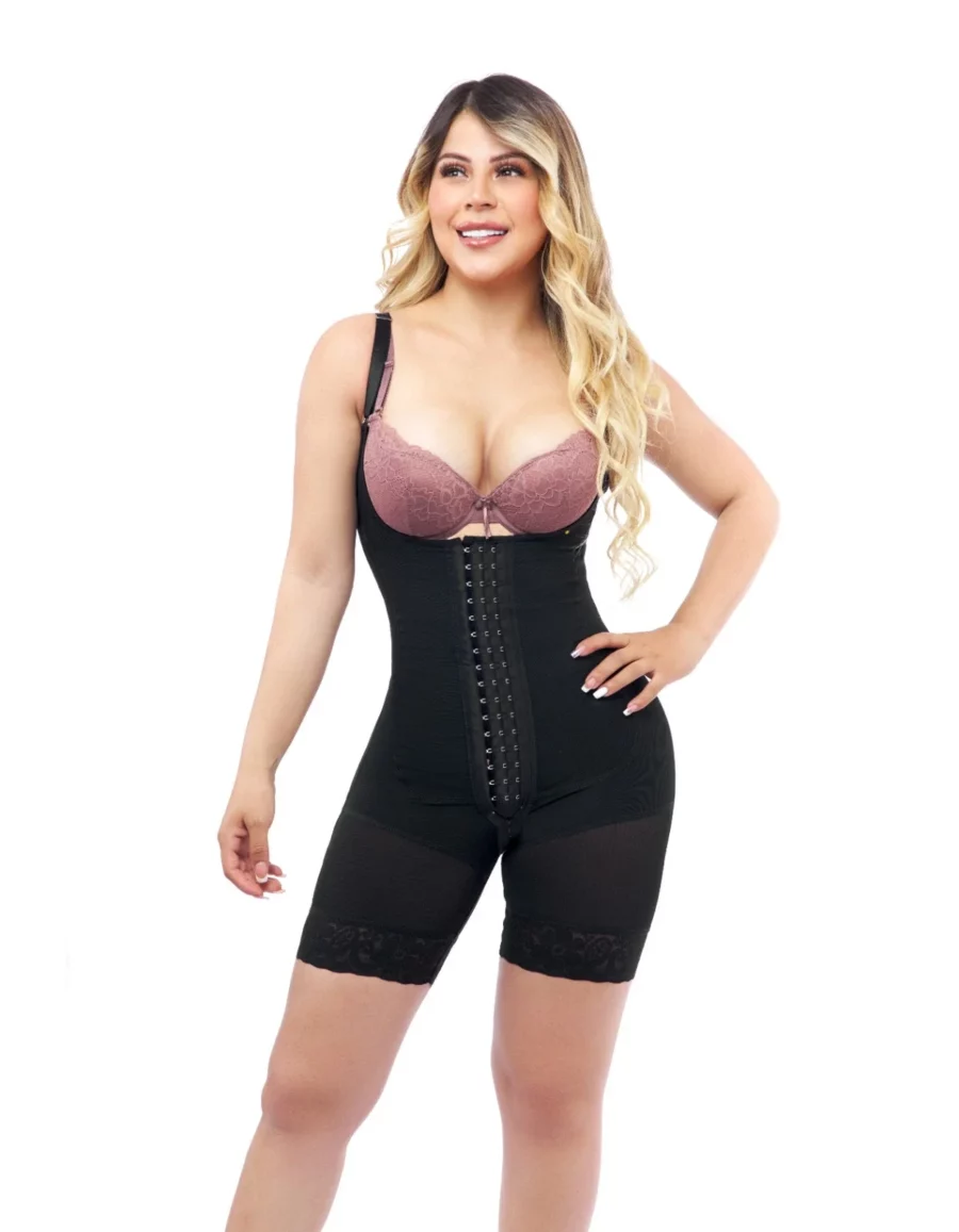 Fajas colombianas strapless, con control de abdomen, levanta gluteos, con broche y tiras en tela powernet y licra, ref 1019