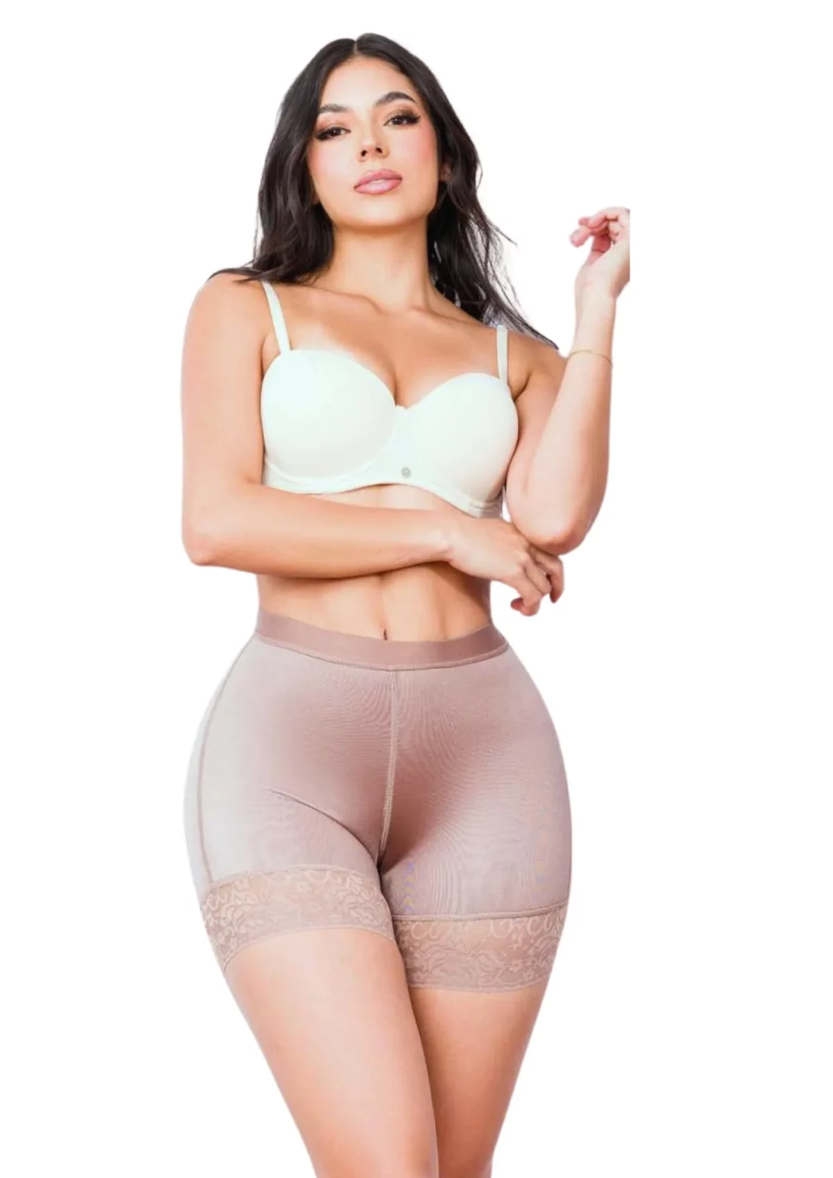Fajas colombianas, short realce invisible, elastico ancho, ref 1099