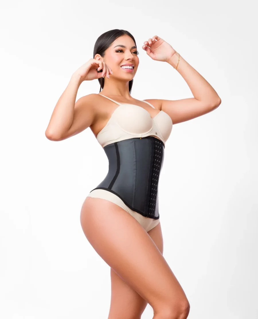 Fajas colombianas, control de abdomen, cinturilla latex, con broche ref 1084 - Image 2