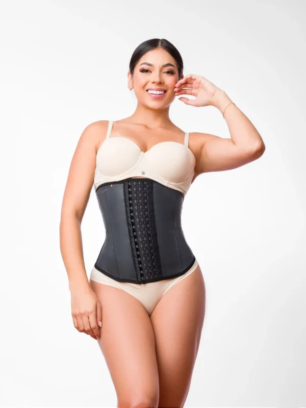 Fajas colombianas, control de abdomen, cinturilla latex, con broche ref 1084