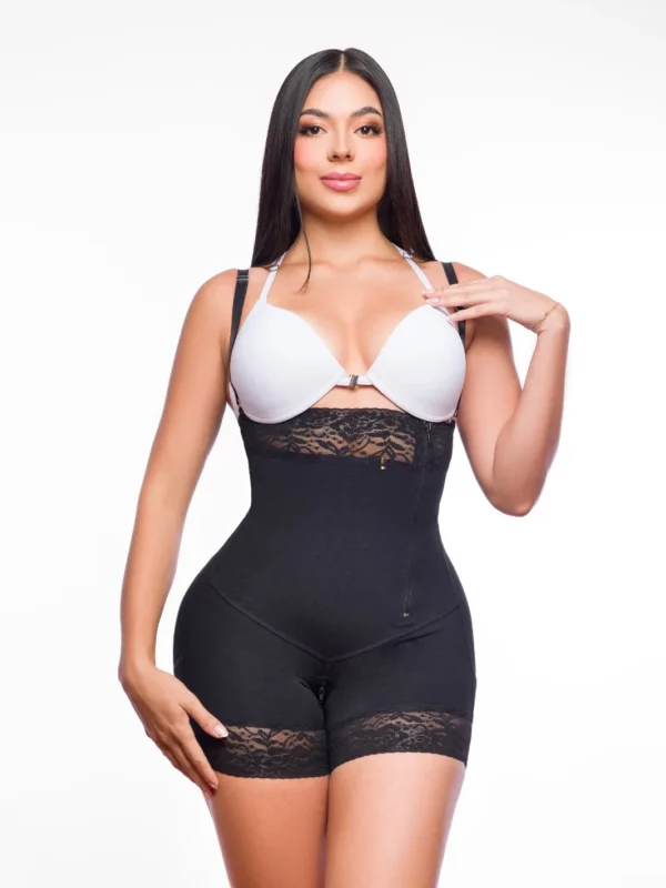Fajas colombianas strapless, con control de abdomen, levanta gluteos, con cremallera lateral, tira delgada, en tela powernet y licra ref 1086