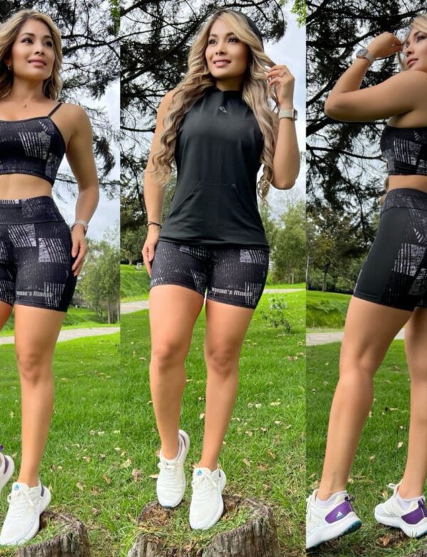 Conjunto 3 piezas sin mangas y capota