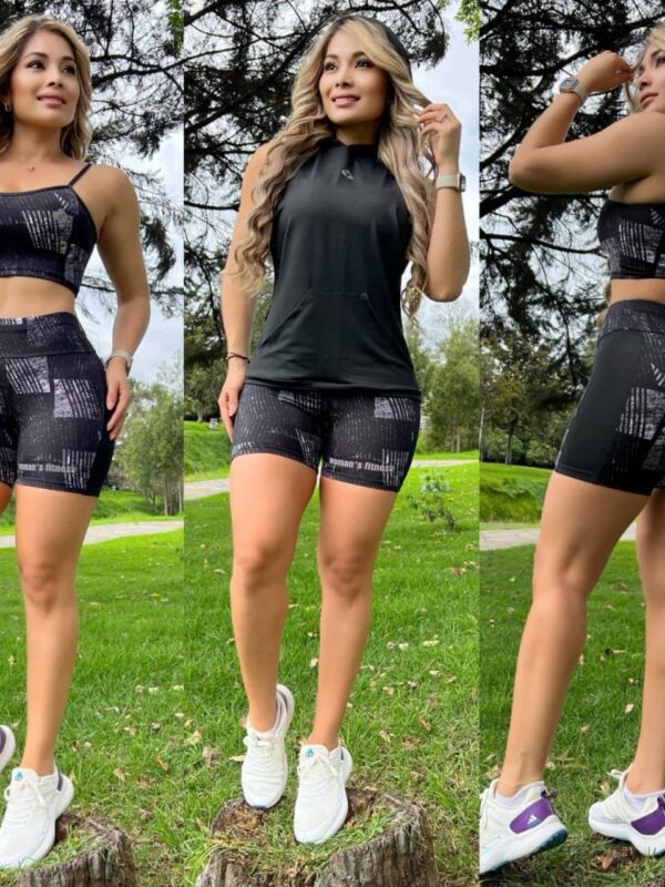 Conjunto 3 piezas sin mangas y capota