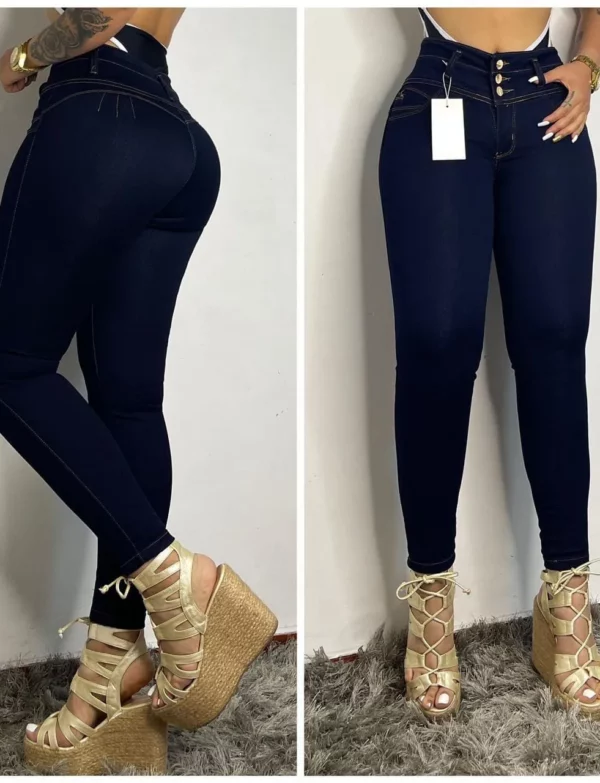 Jean Push Up Midnight Blue Bota Tubo