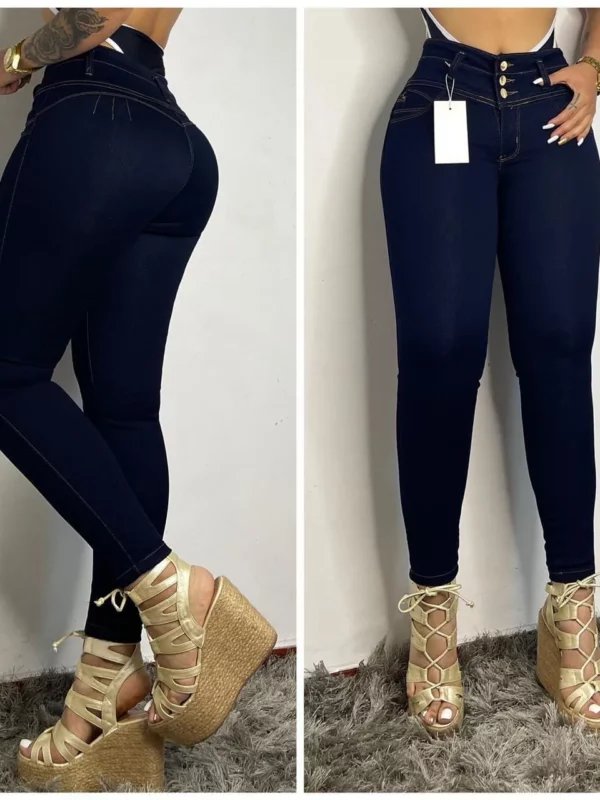 Jean Push Up Midnight Blue Bota Tubo