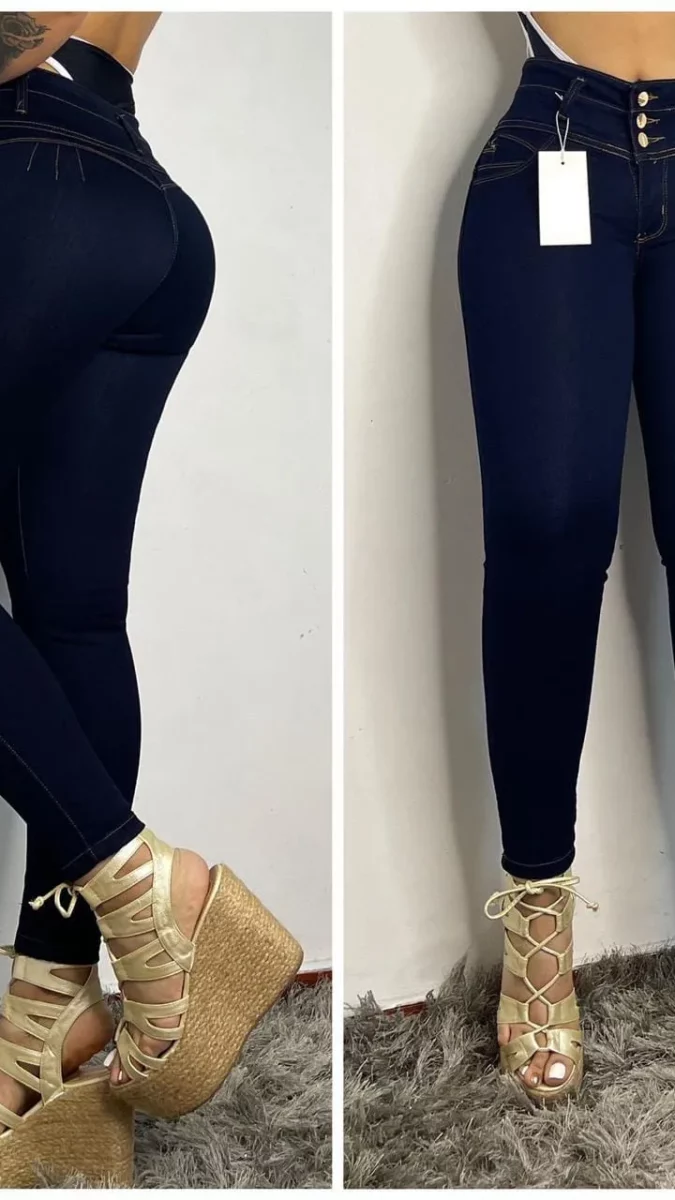 Jean Push Up Midnight Blue Bota Tubo