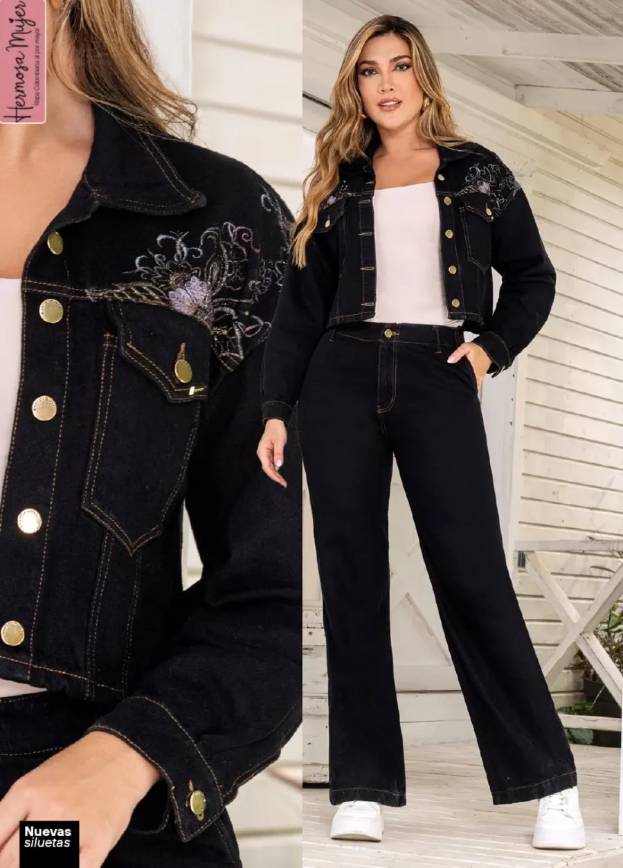 chaqueta oversize con diseño floral
