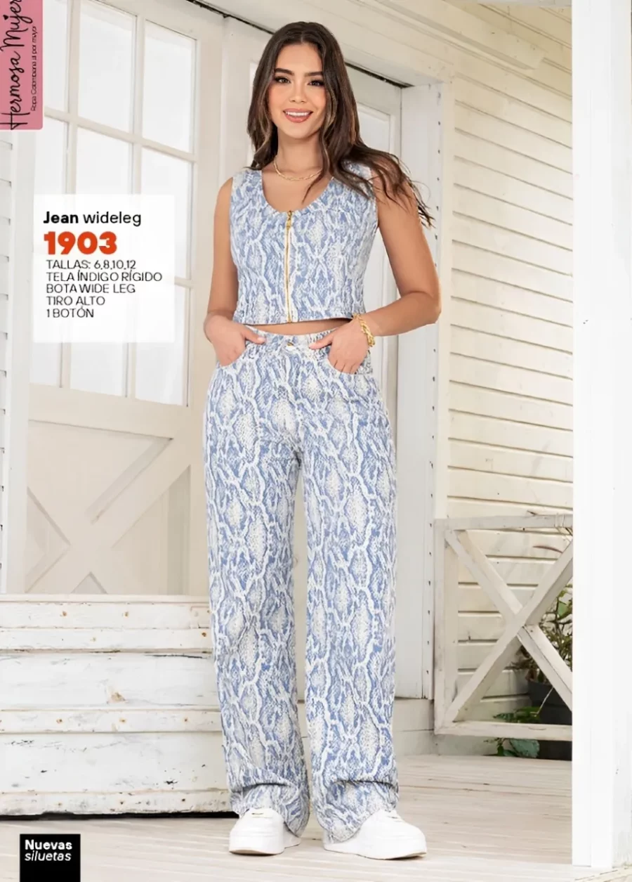 jean push up con diseño piel de serpiente