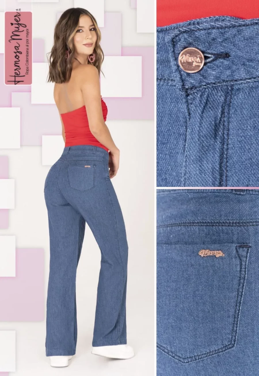 Pantalón tiro alto con bota un poco ancha - Image 2