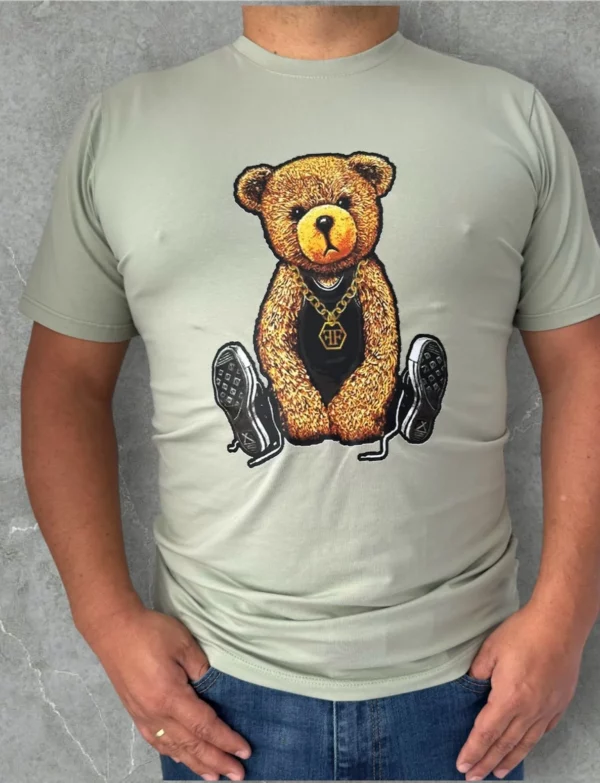 Camisa con diseño de oso urbano para hombre