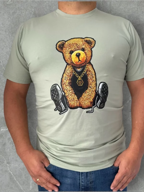 Camisa con diseño de oso urbano para hombre