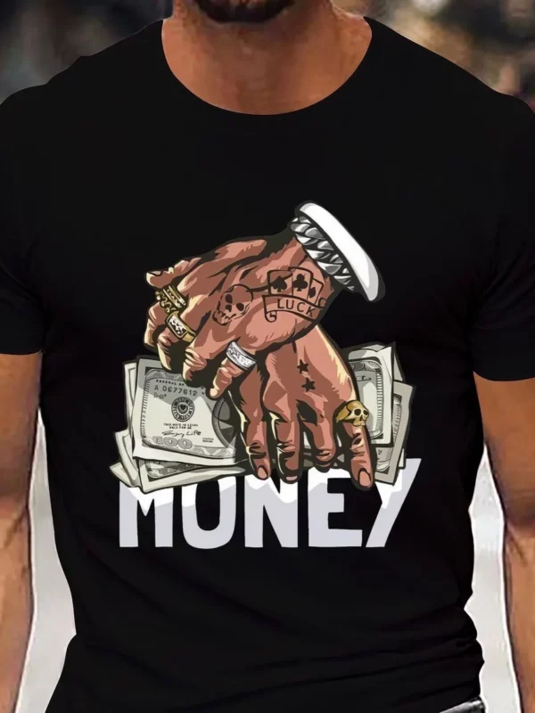 Camiseta de manga corta con estampado de money