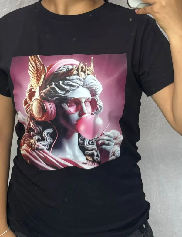 Camisa de Cuello redondo con estampado Diosa Pop