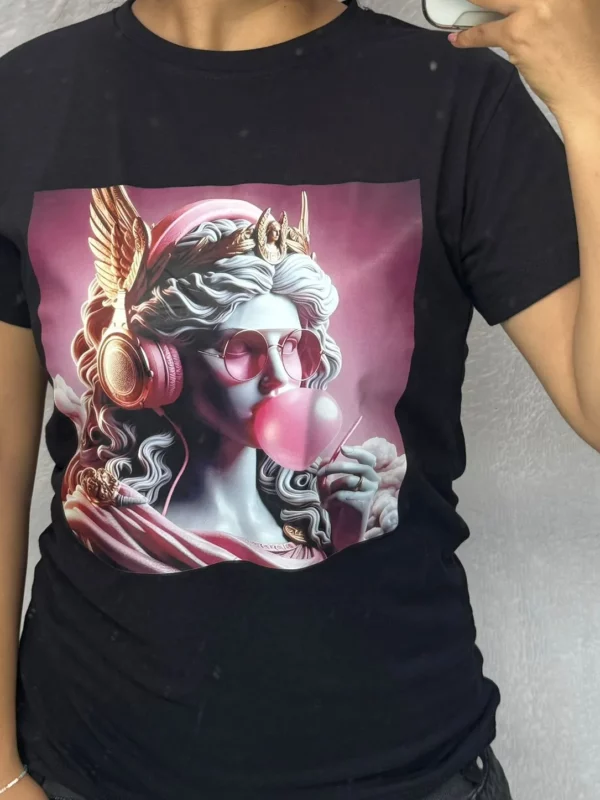 Camisa de Cuello redondo con estampado Diosa Pop