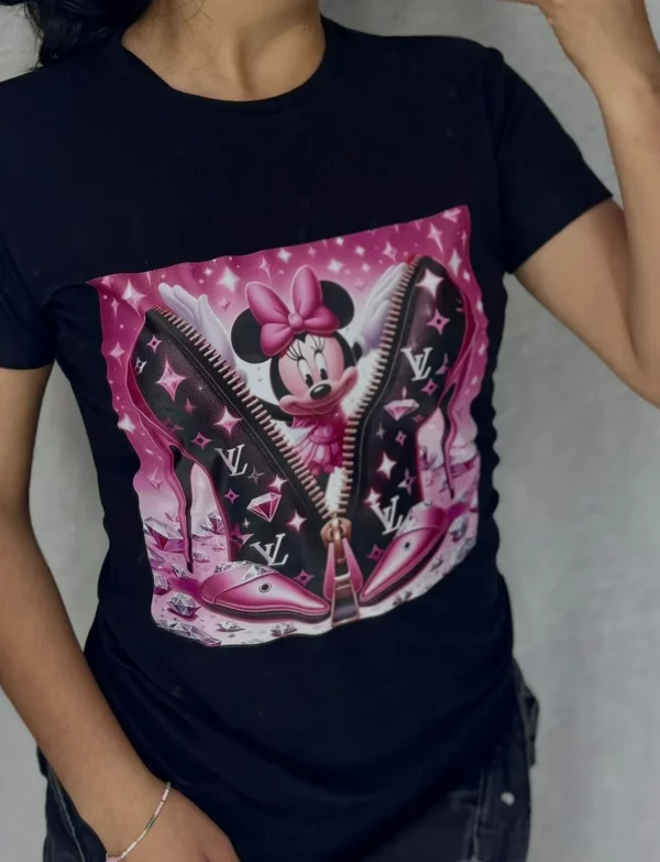 Camisa de Cuello redondo glamour pink minnie