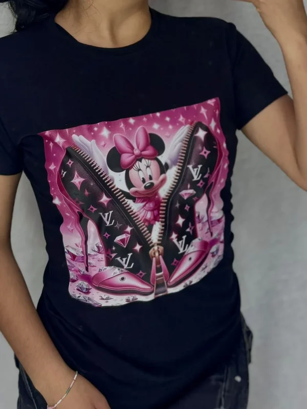 Camisa de Cuello redondo glamour pink minnie
