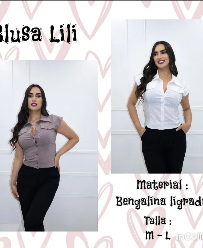 Camisa con botón delantero y bolsillo para mujer
