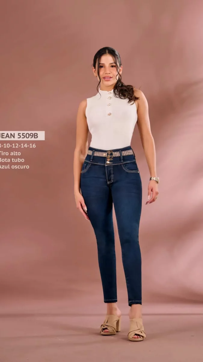 Jean  push up skinny de tacto suave