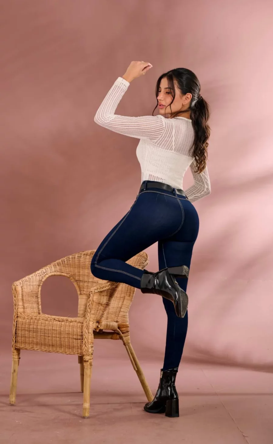 Jean skinny con tiro alto para mujer - Image 4