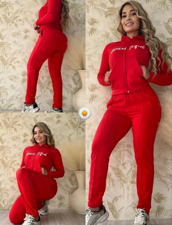 Conjunto de Sudadera con Pantalón y Chaqueta para Mujer