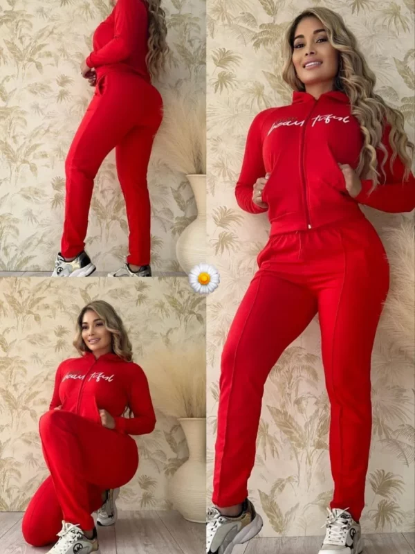Conjunto de Sudadera con Pantalón y Chaqueta para Mujer