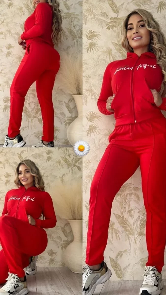Conjunto de Sudadera con Pantalón y Chaqueta para Mujer