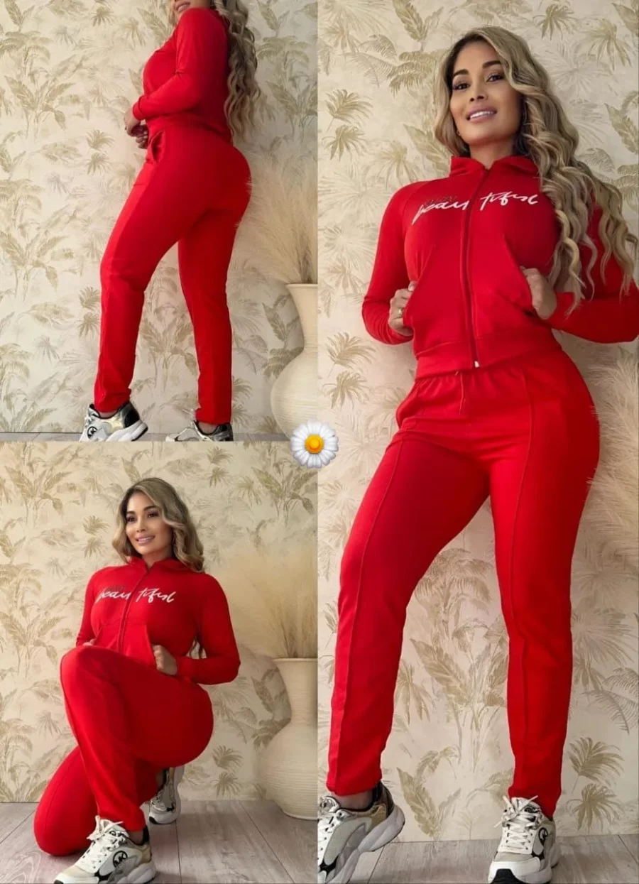 Conjunto de Sudadera con Pantalón y Chaqueta para Mujer