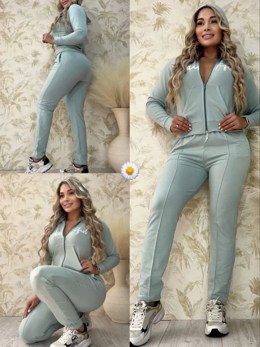 Conjunto de Sudadera con Pantalón y Chaqueta para Mujer - Image 2