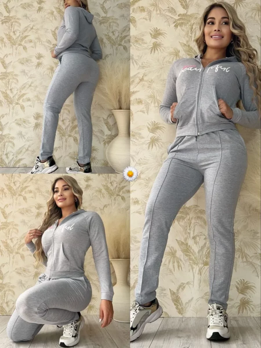 Conjunto de Sudadera con Pantalón y Chaqueta para Mujer - Image 4