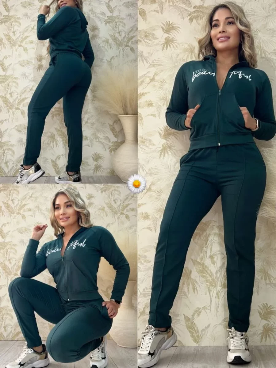 Conjunto de Sudadera con Pantalón y Chaqueta para Mujer - Image 5